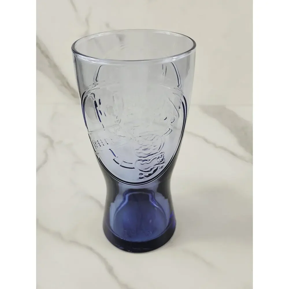 McDonald's Blue Purple Tall Glass 1955 Drinking Glasses 6 1/2